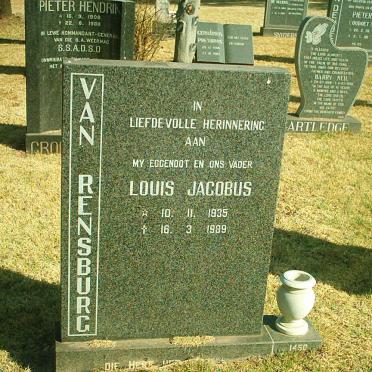 RENSBURG Louis Jacobus, van 1935-1989