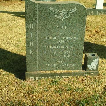 REYNDERS Dirk 1939-1989