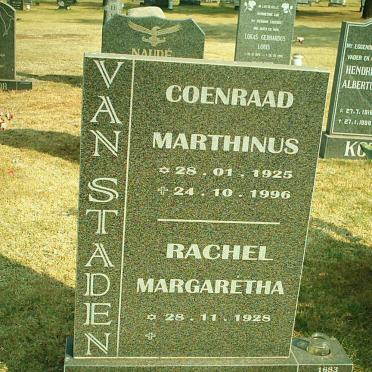 STADEN Coenraad Marthinus, van 1925-1996 &amp; Rachel Margaretha 1928-