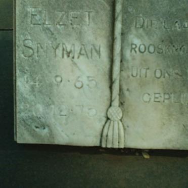 SNYMAN Elzet 1965-1975