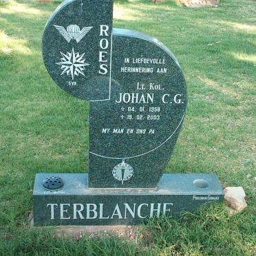 TERBLANCHE Johan C.G. 1958-2003