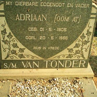 TONDER Adriaan, van 1905-1966