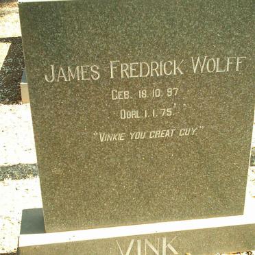 VINK James Fredrick Wolff 1897-1975