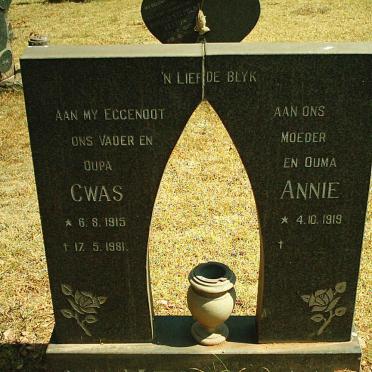 VENTER Cwas 1915-1981 &amp; Annie 1919-