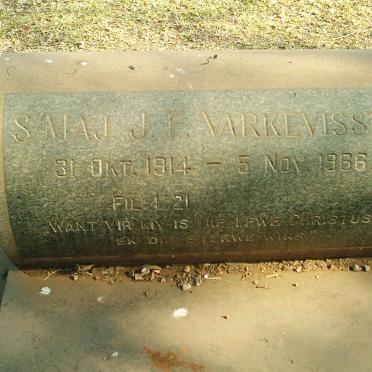 VARKEVISSER J.F. 1914-1966