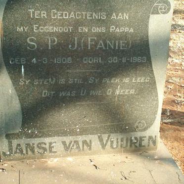 VUUREN S.P., Janse van 1908-1963