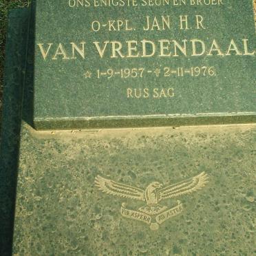 VREDENDAAL Jan H.R., van 1957-1976