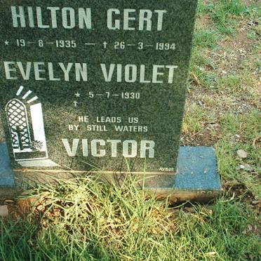 VICTOR Hilton Gert 1935-1994 &amp; Evelyn Violet 1930-