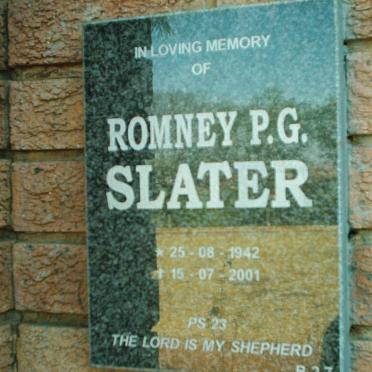 SLATER Romney P.G. 1942-2001