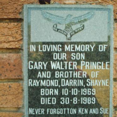 PRINGLE Gary Walter 1969-1989