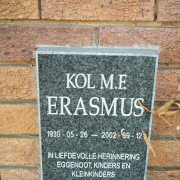 ERASMUS M.F. 1930-2002