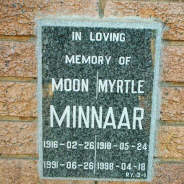 MINNAAR Moon 1916-1991 &amp; Myrtle 1918-1998