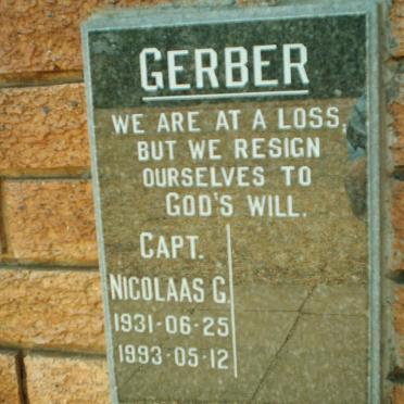GERBER Nicolaas G. 1931-1993