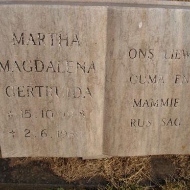 ? Martha Magdalena Gertruida 1918-1980