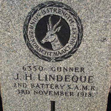 LINDEQUE J.H. -1918