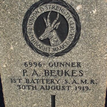 BEUKES P. A. -1919
