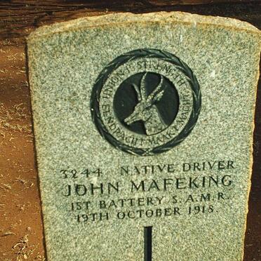 MAFEKING John -1918