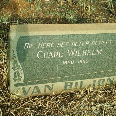 BILJON Charl Wilhelm, van 1926-1953