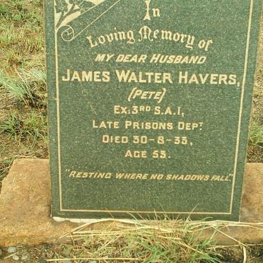 HAVERS James Walter -1933