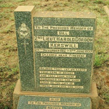 KERSWILL Harold Gordon 1912-1937