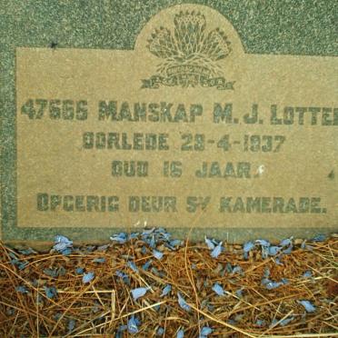 LOTTER M.J. -1937