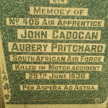 PRITCHARD John Cadogan Aubrey -1930