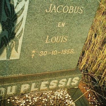 PLESSIS Jacobus, du 1958-1958 :: PLESSIS Louis, du 1958-1958