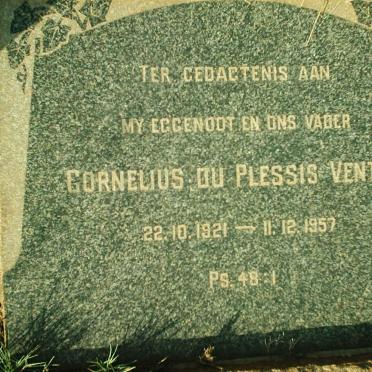 VENTER Cornelius du Plessis 1921-1957