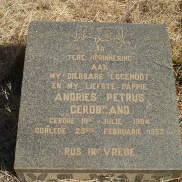WALT Andries Petrus Gerdbrand, v.d. 1904-1952