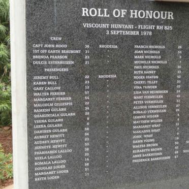 Gauteng, PRETORIA, Voortrekker monument, Rhodesia Viscounts Memorial