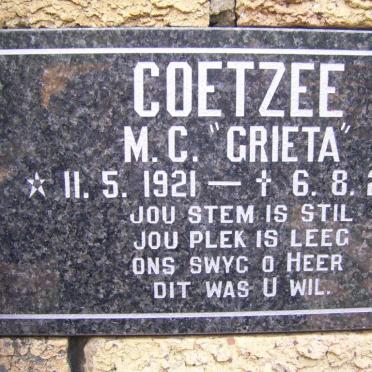 COETZEE M.C. 1921-2009