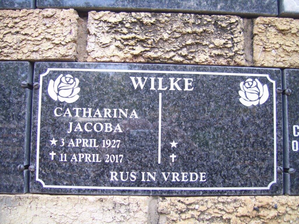 WILKE Catharina Jacoba 1927-2017