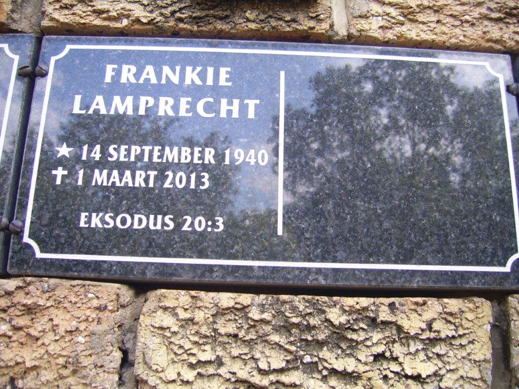 LAMPRECHT Frankie 1940-2013