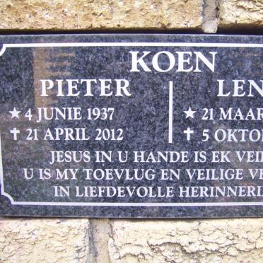 KOEN Pieter 1937-2012 &amp; Lenie 1939-2013