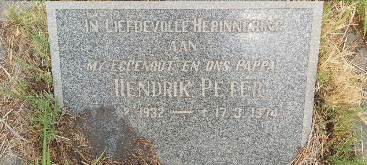 ? Hendrik Peter 1932-1974