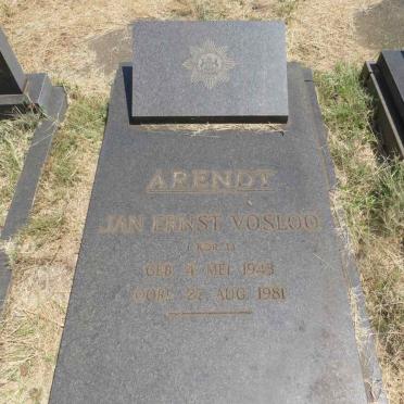 ARENDT Jan Ernst Vosloo 1943-1981