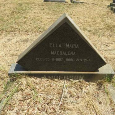 ANDERSON Ella Maria Magdalena 1887-1975