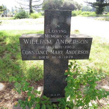 ANDERSON William -1963 & Constance Mary -1978