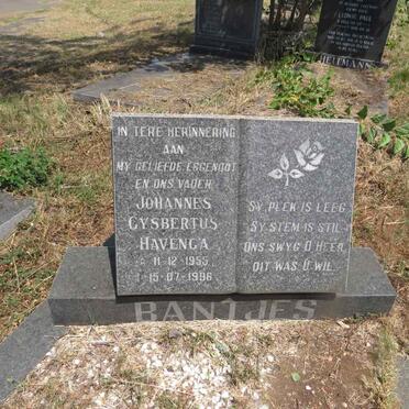 BANTJES Johannes Gysbertus Havenga 1955-1996