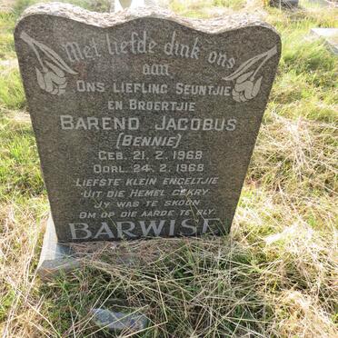 BARWISE Barend Jacobus 1968-1968