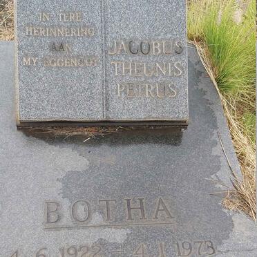 BOTHA Jacobus Theunis Petrus 1922-1973