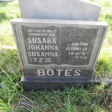 BOTES Susara Johanna Susanna 1946-2002