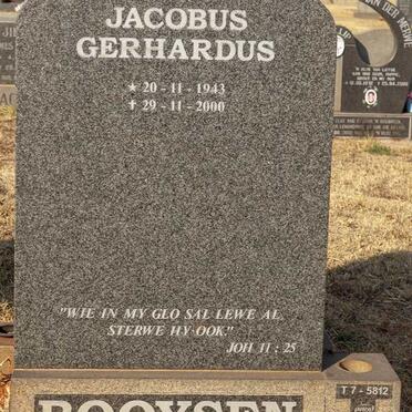 BOOYSEN Jacobus Gerhardus 1943-2000