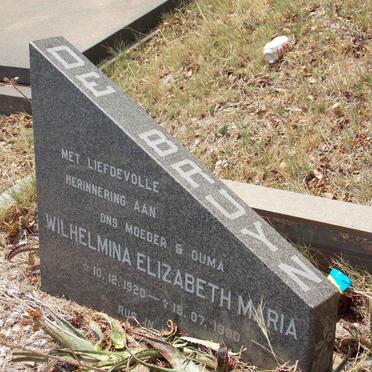 BRUYN Wilhelmina Elizabeth Maria, de 1920-1990