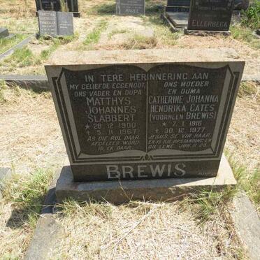 BREWIS Matthys Johannes Slabbert 1900-1967 & Catherine Johanna Hendrika GATES 1916-1977