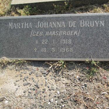 BRUYN Martha Johanna, de nee HAASBROEK 1918-1968