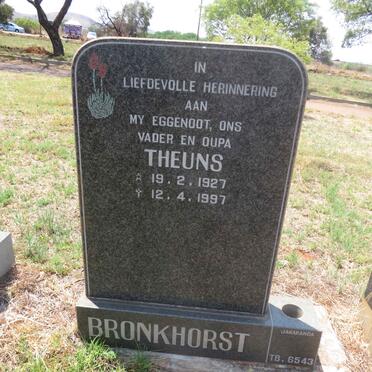 BRONKHORST Theuns 1927-1997