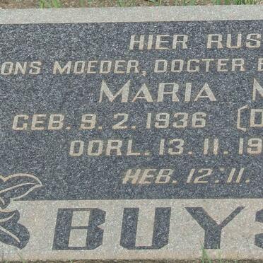 BUYS Maria Magdalena nee DEYSEL 1936-1970