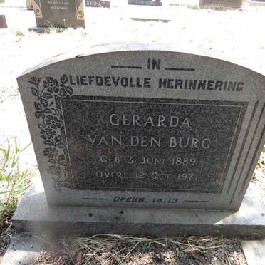 BURG Gerarda, van den 1889-1971
