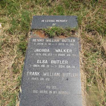 BUTLER Henry William 1979-1979 :: WALKER Jacoba 1931-2000 :: BUTLER Elsa 1954-2011 :: BUTLER Frank William 1949- 